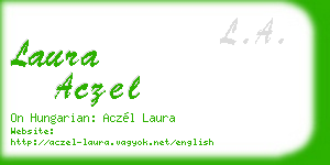 laura aczel business card